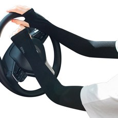 抗UV冰絲涼感袖套, 黑色