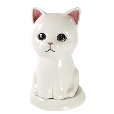 Hosuceramic 반려동물 도자기 유골함 단모 고양이 화이트 c1, 1개
