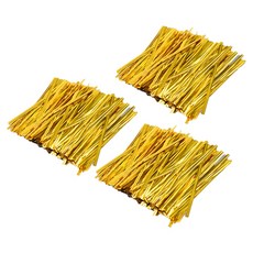 오픈스페이스 컬러 빵끈 막대타이 2400p, 골드, 10cm, 1세트