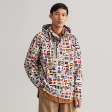GANT 男式 RW 標誌連帽風衣帶拉鍊 DG722100127006217