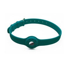 Nessie 狗狗 Kepler AirTag 保護套項圈, 藍綠色