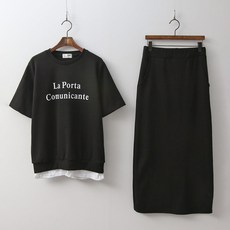 LE_EMMA 棉質短袖長裙套裝