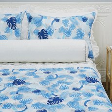 snooZZ 森林風夏季泡泡紗薄被, 藍色