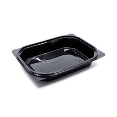 생활엔 사각찬용기 18144 430ml 블랙 뚜껑 별매, 100개입, 1개