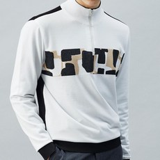 DAKS 男士高級圖案彩色反向半拉鍊針織