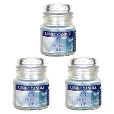 LUMIE CANDLE 小型罐蠟燭, 清新空氣, 70g, 3個