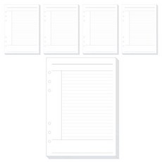 워너디스 A5 6공 기본 리필 속지 내지 라인 코넬 노트, 20매, 5세트