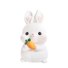 라이프컴바인 고무 토끼 저금통 S, 화이트, 1개