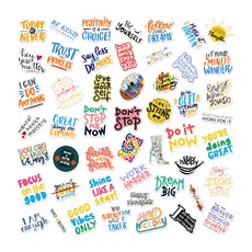 Eoli Market 筆電裝飾 感性可愛文具貼紙 50入, 款式 12, 1個