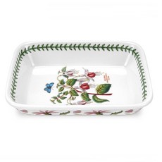 PORTmeIRION 波特玫琳恩 植物園千層麵盤 小, 白色, 1個