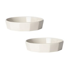 ssueim 素色多邊圓形深餐盤 S號, 單色, 2入