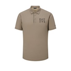 헤지스골프 남성용 PREMIUM TEXTURE 펀칭믹스 냉감 반팔 카라 티셔츠