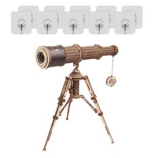 ROKR DIY自組木製可調距離望遠鏡 314片+透明掛勾 10入組, 1套, 3次