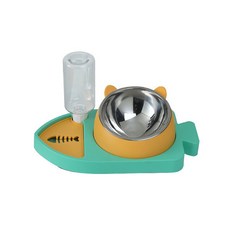 寵物魚形食碗 GH53_RD_840, 1個, 綠色