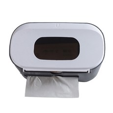 JCP簡約圓形懸掛式面紙盒, 白+黑, 1個