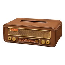 JCP復古懷舊收音機衛生紙盒, 混合顏色, 1個