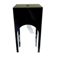 JCP 壓克力立式長型面紙盒, 黑色, 1個