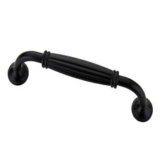 全高單孔家具旋鈕美式黑10黑9005 128孔距, 1個