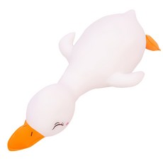 Haesol 鴨麻糬大靠墊抱枕娃娃, 白色的