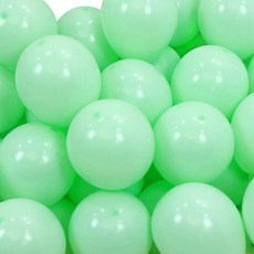 Mood Point 乳膠馬卡龍色週歲派對氣球, 綠色, 100個