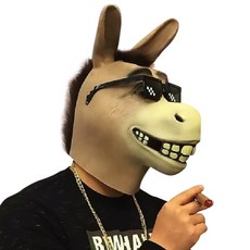 Darnina 派對服裝動物面具驢, 混合顏色, 1個