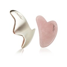 臉部身體按摩板+玫瑰晶刮痧板+收納袋組 RG300, 1套