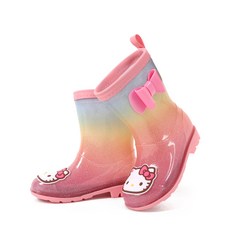 PRO WORLD CUP 女童Hello Kitty圖案緞帶雨靴