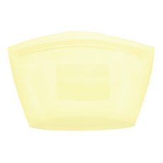 SiliPot 優質矽膠密封保鮮拉鍊袋 檸檬黃, M(850ml), 1個