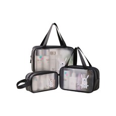 EVER HOUSE 動物半透明沐浴包3件組, 黑色