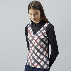 DAKS Golf 女式 PREMIUM CLASSIC House Check 假分層長袖 T恤