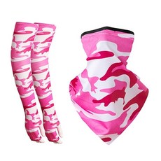 迷彩印花面罩脖套+袖套套組, 6號