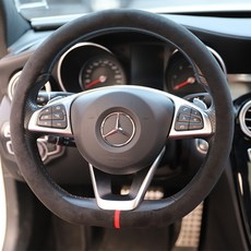 Forlight 義大利布料 真實Alcantara 冬季方向盤套 Uno D型賽車, 深黑色