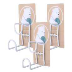 스윗조이 스퀘어동물 접착제후크, 3개, 스킨