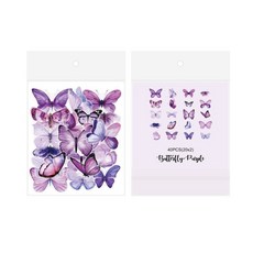 어리마켓 DIY 고화질 감성 나비스티커 20종 x 2p 세트, 퍼플, 1세트