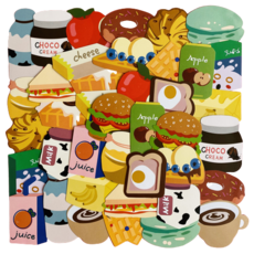 Darunina日記本裝飾防水貼紙 甜點, 40個, 隨機發貨