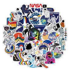 어리마켓 노트북 캐리어 꾸미기 팬시 스티커 50종 세트, 스페이스 타입 1, 1세트