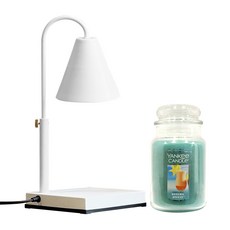 Abest 定時器高度可調暖器 + 洋基蠟燭大巴哈馬微風套裝, 白色（暖色）