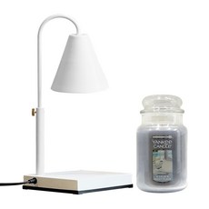 Avest 定時可調高度融蠟燈 + Yankee Candle 大罐蠟燭 寧靜之地 套組, 白色(融蠟燈)