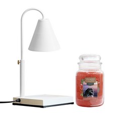 YANKEE CANDLE 計時型高度可調整融蠟燈+蠟燭組 L號 仲夏之夜款, 白色（暖色）