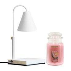 Abest 定時器高度可調暖器 + 洋基蠟燭大號鮮切玫瑰套裝, 白色（暖色）