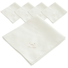 ChezBebe Logo刺繡柔軟棉紗手帕 5入