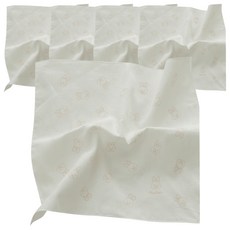 ChezBebe 簡約線稿風印花柔軟棉紗手帕 5入