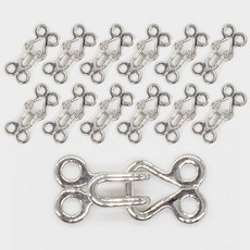 褲子 裙子 扣環 掛鉤 鉤扣 三角 2號 鈕扣, 鎳, 13個