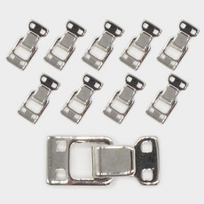 褲子 裙子 活頁扣 掛鉤 搭扣 方形掛鉤, 10個, 鎳