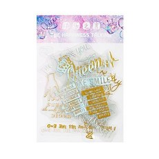 글로리빙 홀로그램 DIY 다이어리 데코 스티커 40p, 1개, 레터링