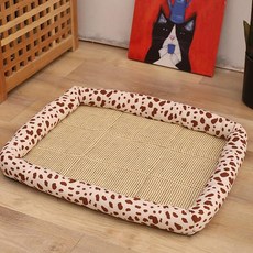 반려동물 올하이 여름 쿨매트 2p, 04 아이스 실크 카우 베이지