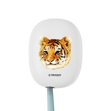 트라이코지 애니멀킹덤 LED 미니 휴대용 칫솔기, STB-022, 아기호랑이