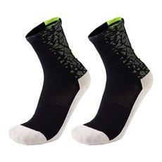 SNF 통기성 충격흡수 스포츠 축구양말 롱 2p, 03 형광