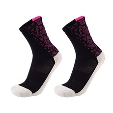 SNF 透氣減震運動足球襪 長襪 2雙入, 01 粉紅色