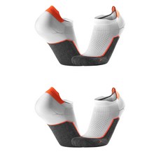 SNF 透氣性佳健身跑步襪 2雙, 02 白色 + 橘色